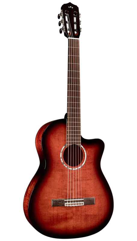 Cordoba Fusion 5 Edge Burst, Fichte massiv / Mahagoni, Pickup, Cutaway, 48mm Sattelbreite